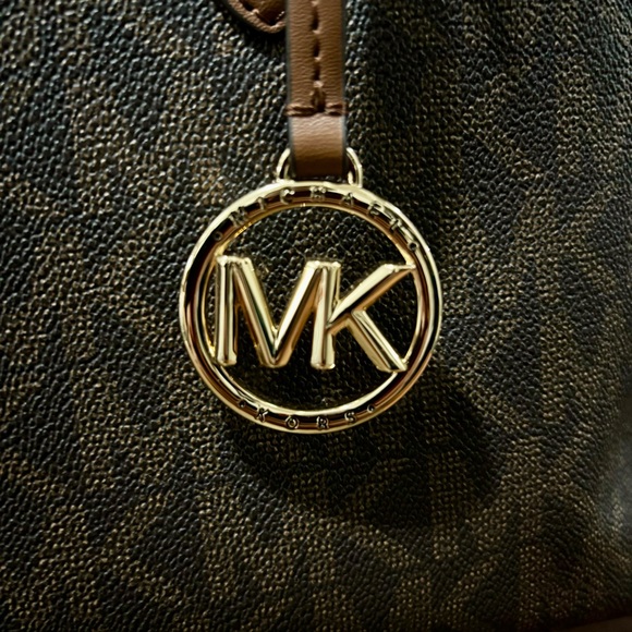 Michael Kors Austen Brown Luggage Medium Satchel Bag - Picture 3 of 14